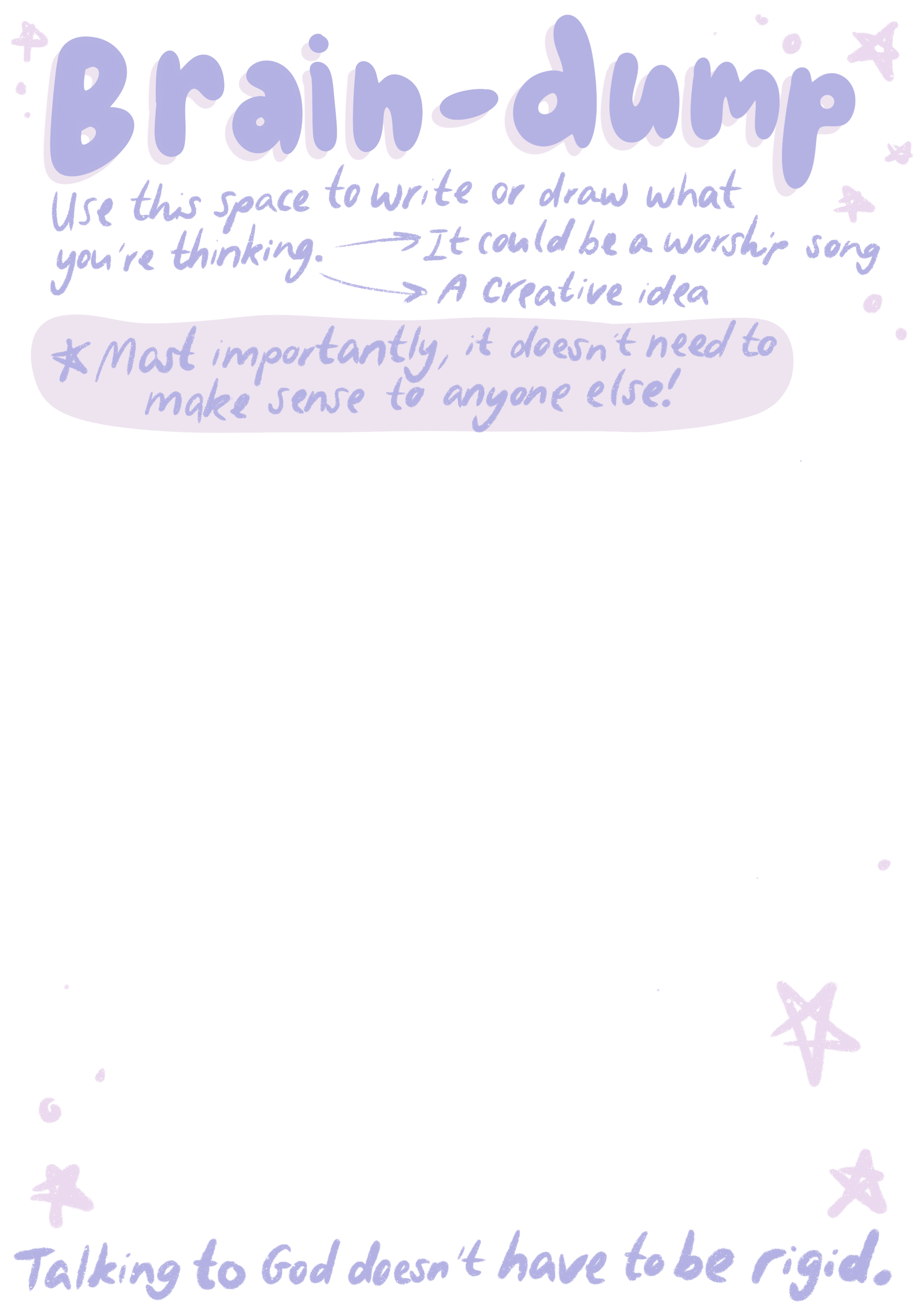 Brain Dump Prayer Printable